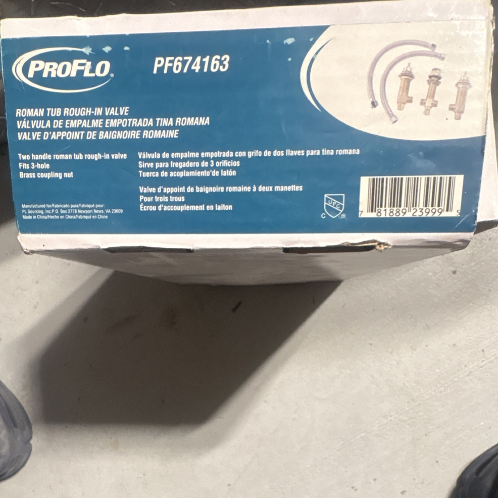 PROFLO PF674163 Roman Tub Rough-In Faucet Valve, 3-Hole, Two-Handle