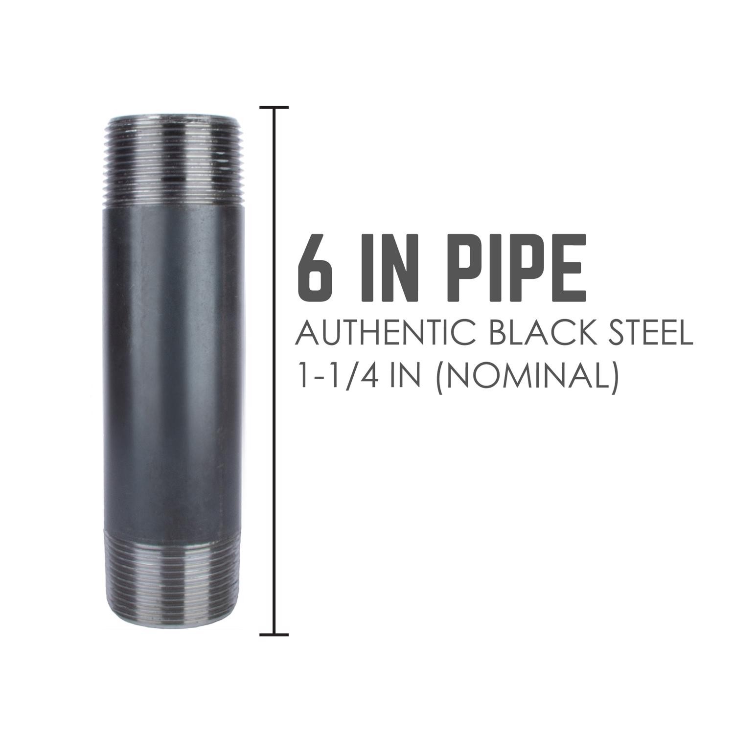 BK Products 586-060AH Malleable Galvanized Black Steel Nipple 1-1/4 MPT in.