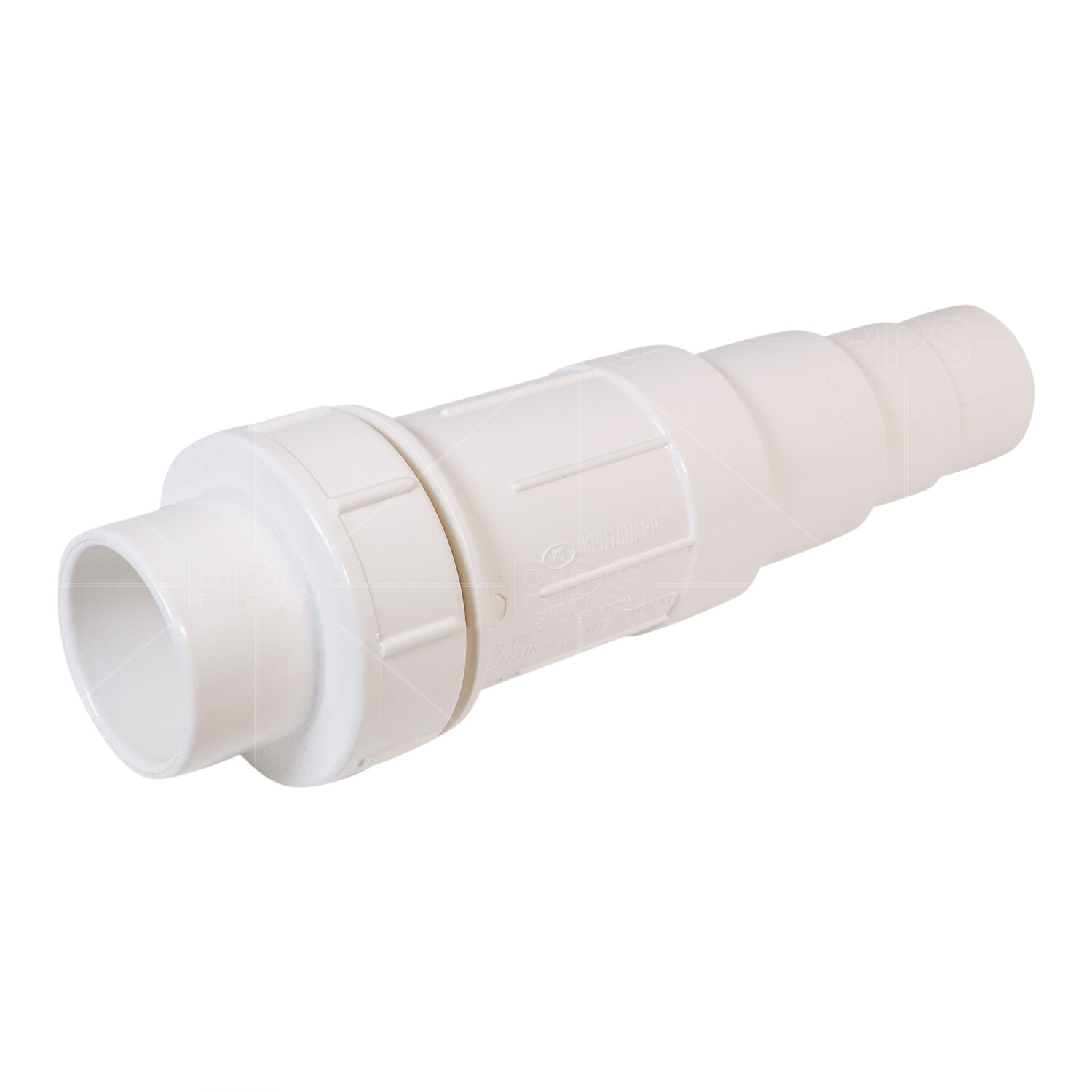 Heavy Duty PVC White Plastic Repair Coupling Expandable Pipe Fitting 1/2 in-4in