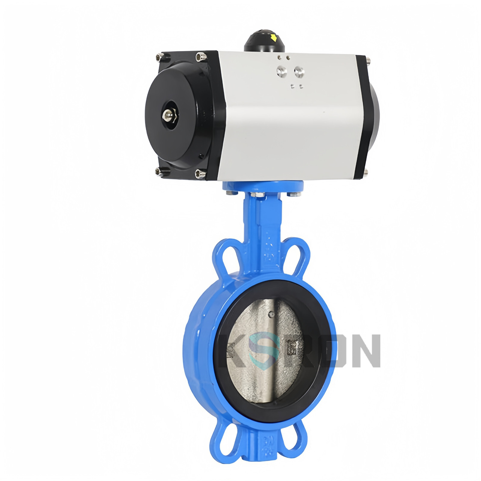 DN40-200mm Double Acting Pneumatic Wafer Type Butterfly Valve EPDM/PTFE sealing