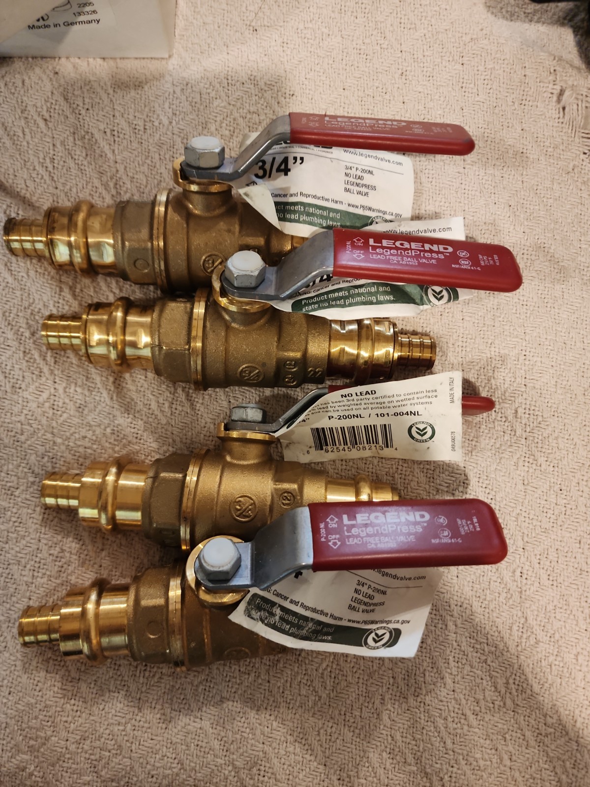 LEGEND P-200NL/101-004NL 3/4″ No Lead Ball Valve, Brass Pro Press
