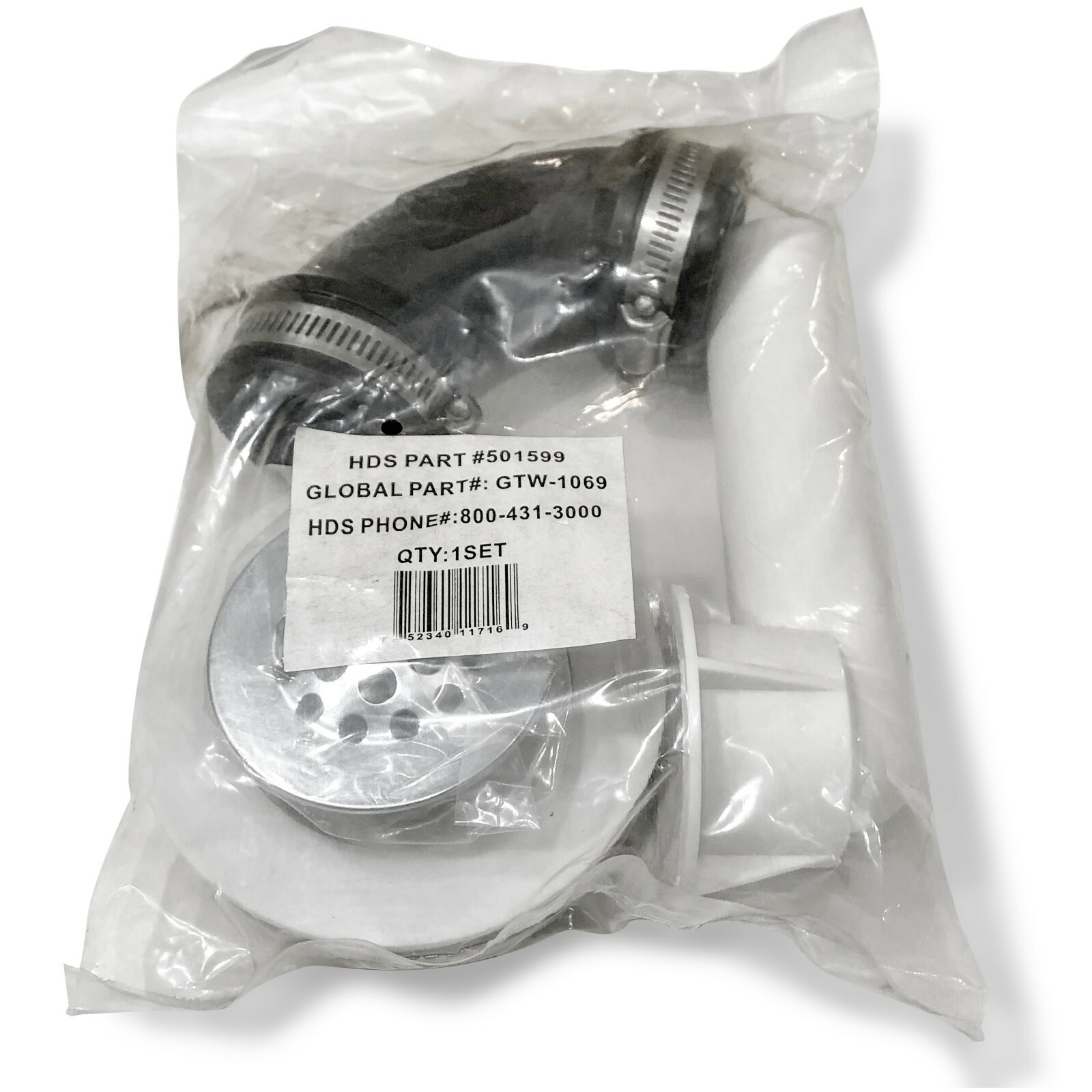Mustee Shower Floor Drain Kit 60.300A White 1-1/2″ Pipe Fits 3060L/R 306L/R