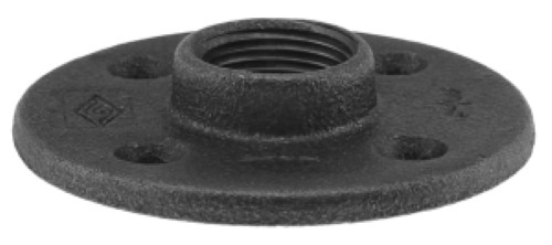 Boshart 2-BLFF-07 3/4″ Black Malleable Iron Floor Flange, Class 150, FPT