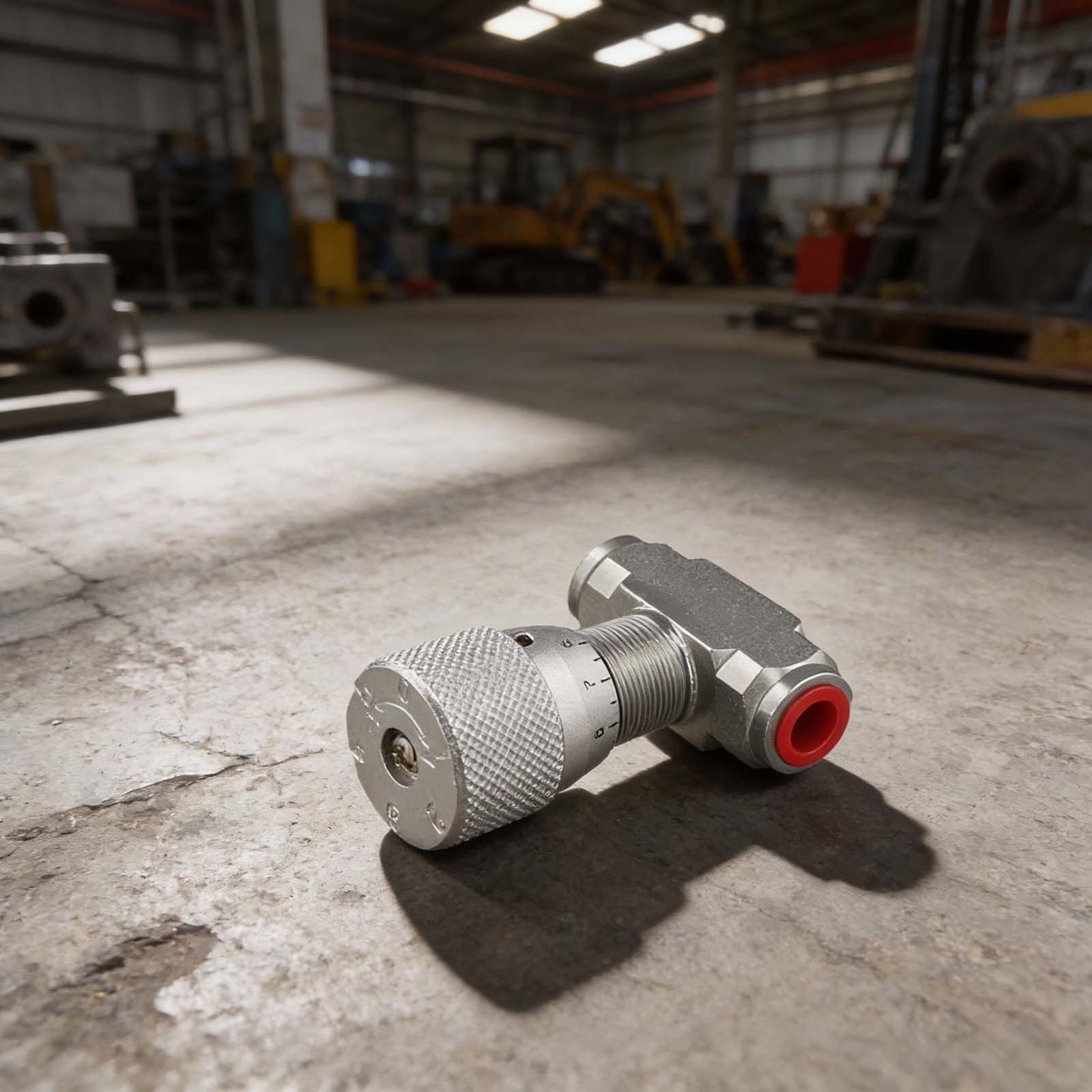 Hydraulic Two Way Flow Control Valve Carbon Steel Body 1 4 and 3 8 Inch Sizes