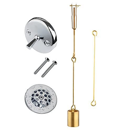 Tub Drain Linkage Assembly with Trip Lever and Strainer Done Assorted Styles