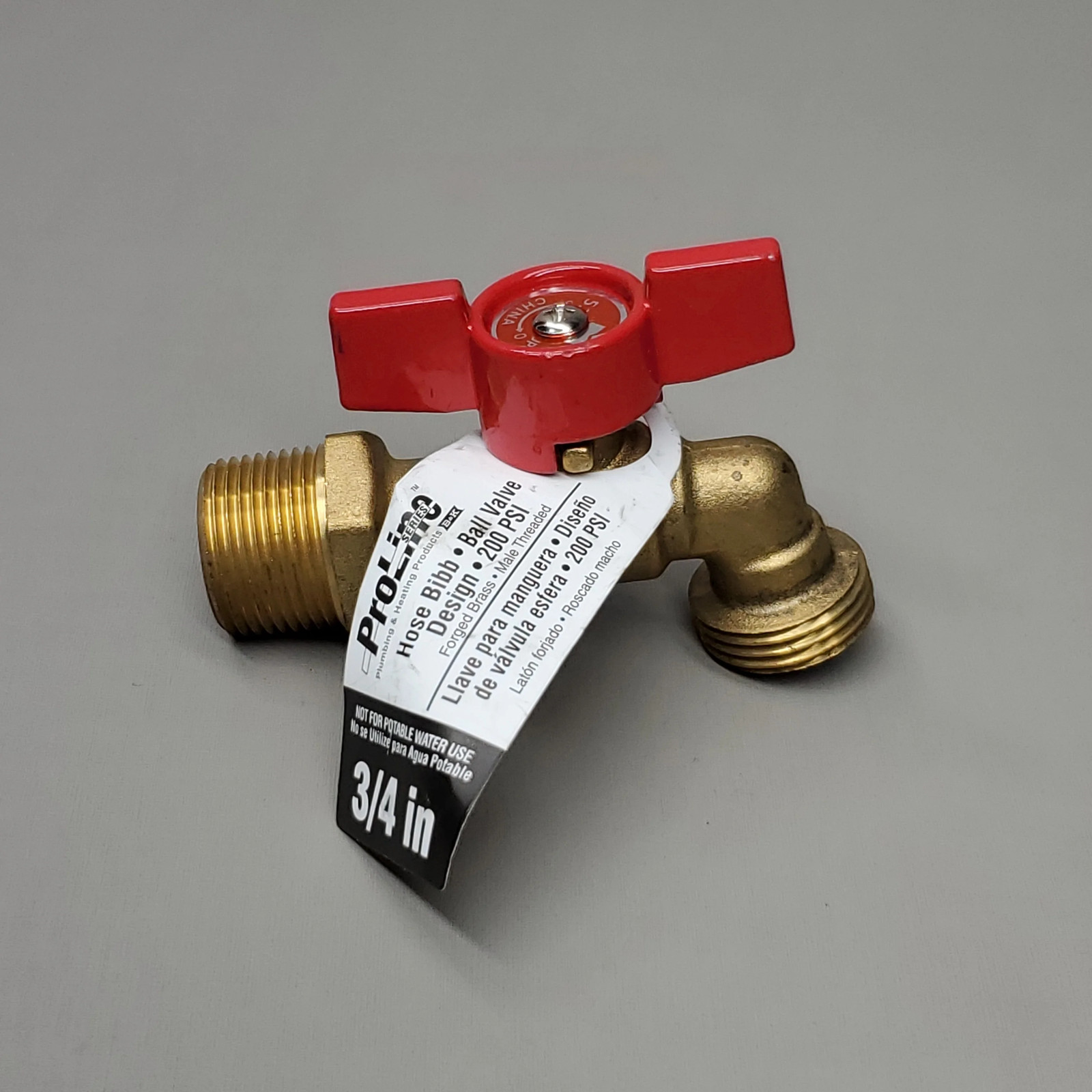 PROLINE Heavy Duty Hose Bibb Ball Valve 200 PSI Brass Threaded 3/4″ 103-024 (New