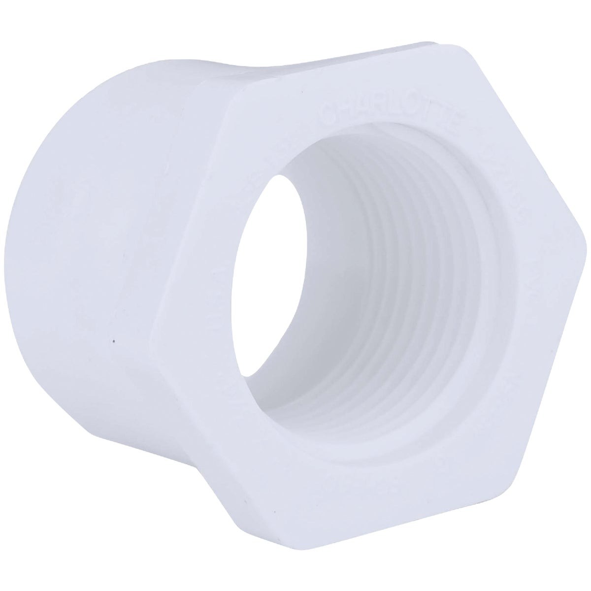 Charlotte Pipe 1 In. SPG x 3/4 In. FPT Schedule 40 PVC Bushing PVC 02108 0800HA