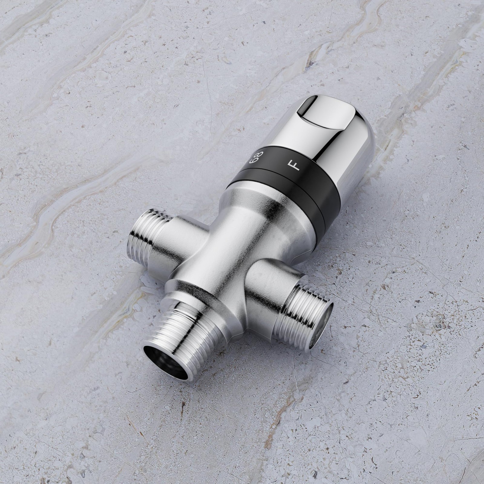 Thermostatic Mixing Valve with 1/2 NPT Male Connection, Water Temperature Con…