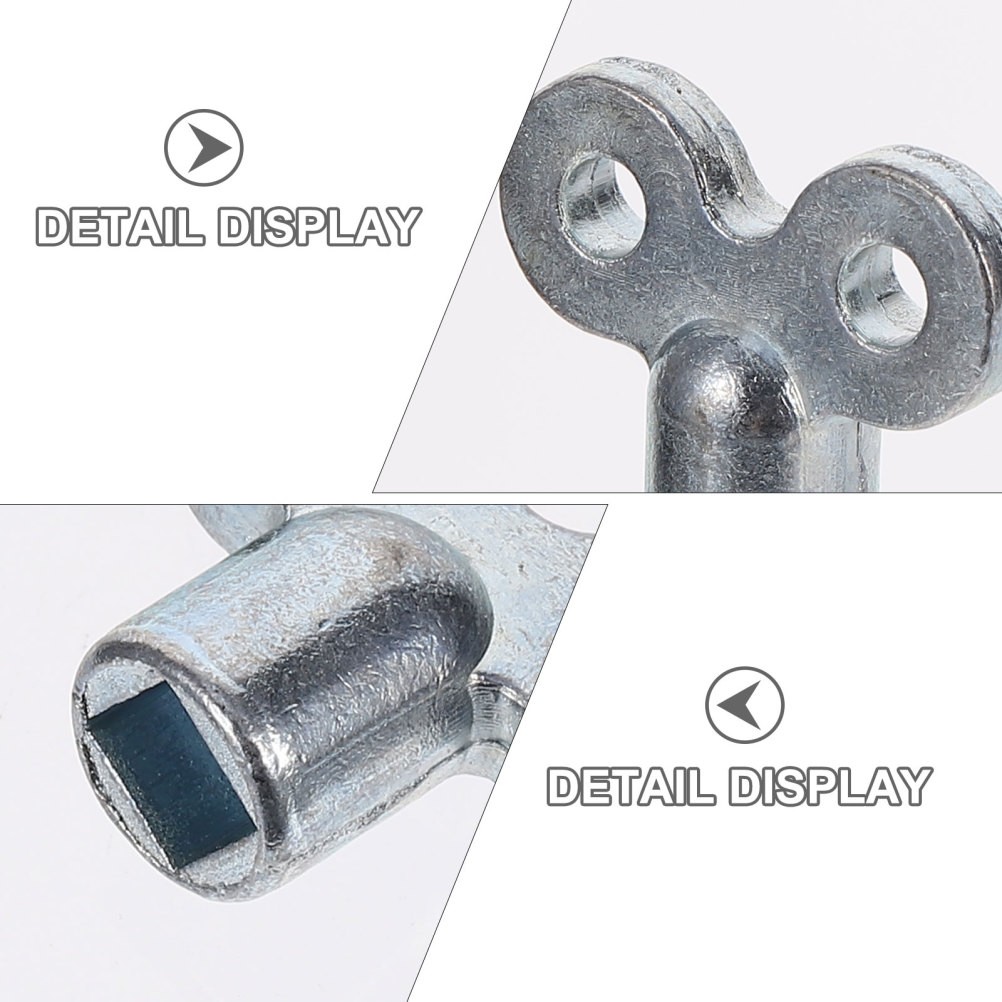 10Pcs Silver Zinc Alloy Radiator Bleed Keys Durable Socket Wrench for Home Use