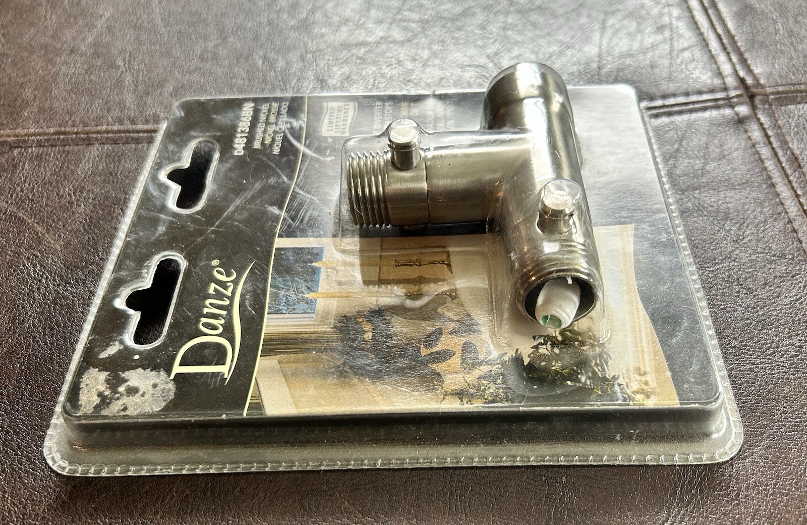 Danze 3 Way Shower Diverter Valve with Stops T-Shape Adapter BRUSHED NICKEL New