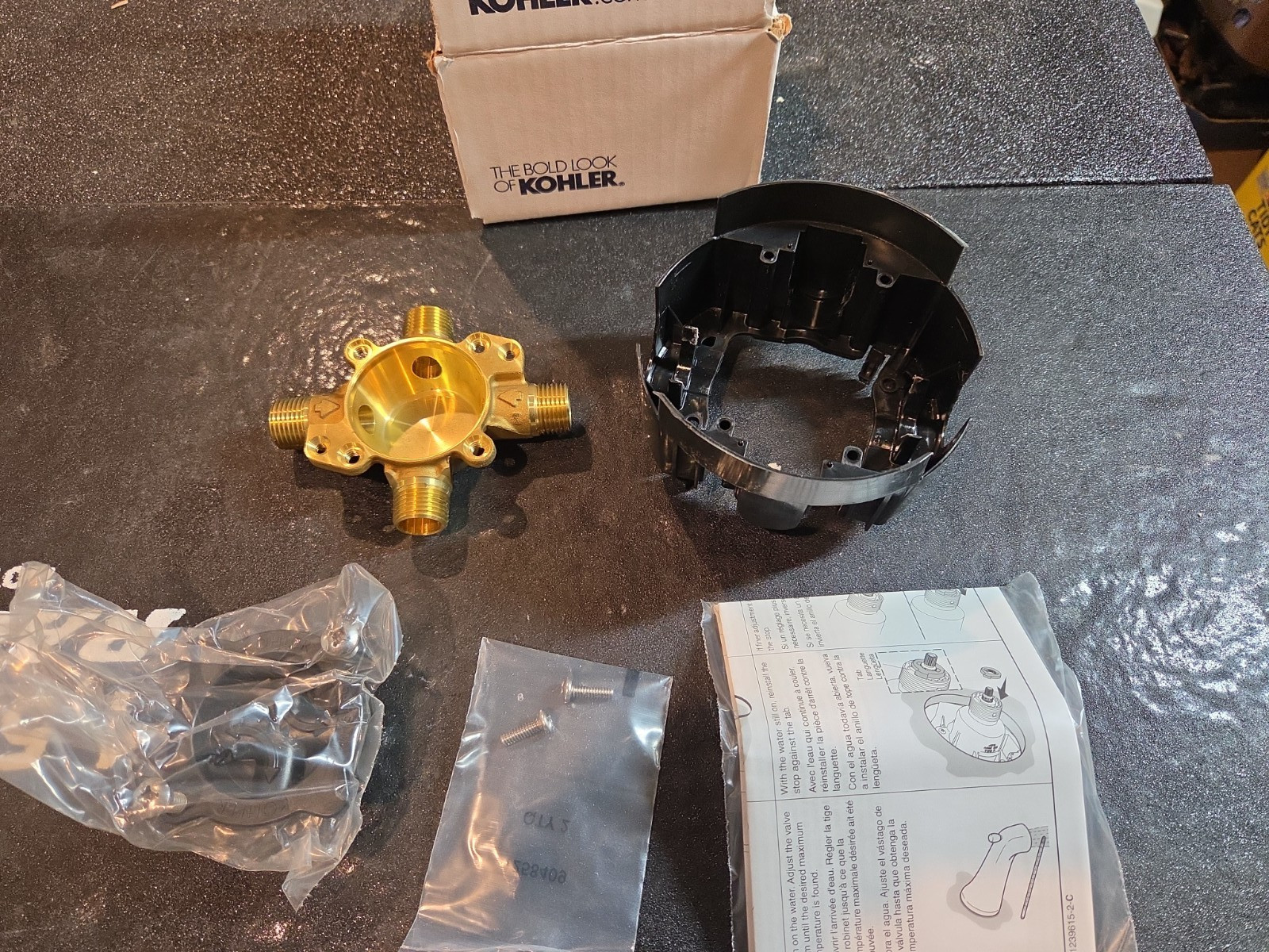 Kohler K-8300-K-NA RITE-Temp VLVE Valve Body Rough-in with Universal Inlets
