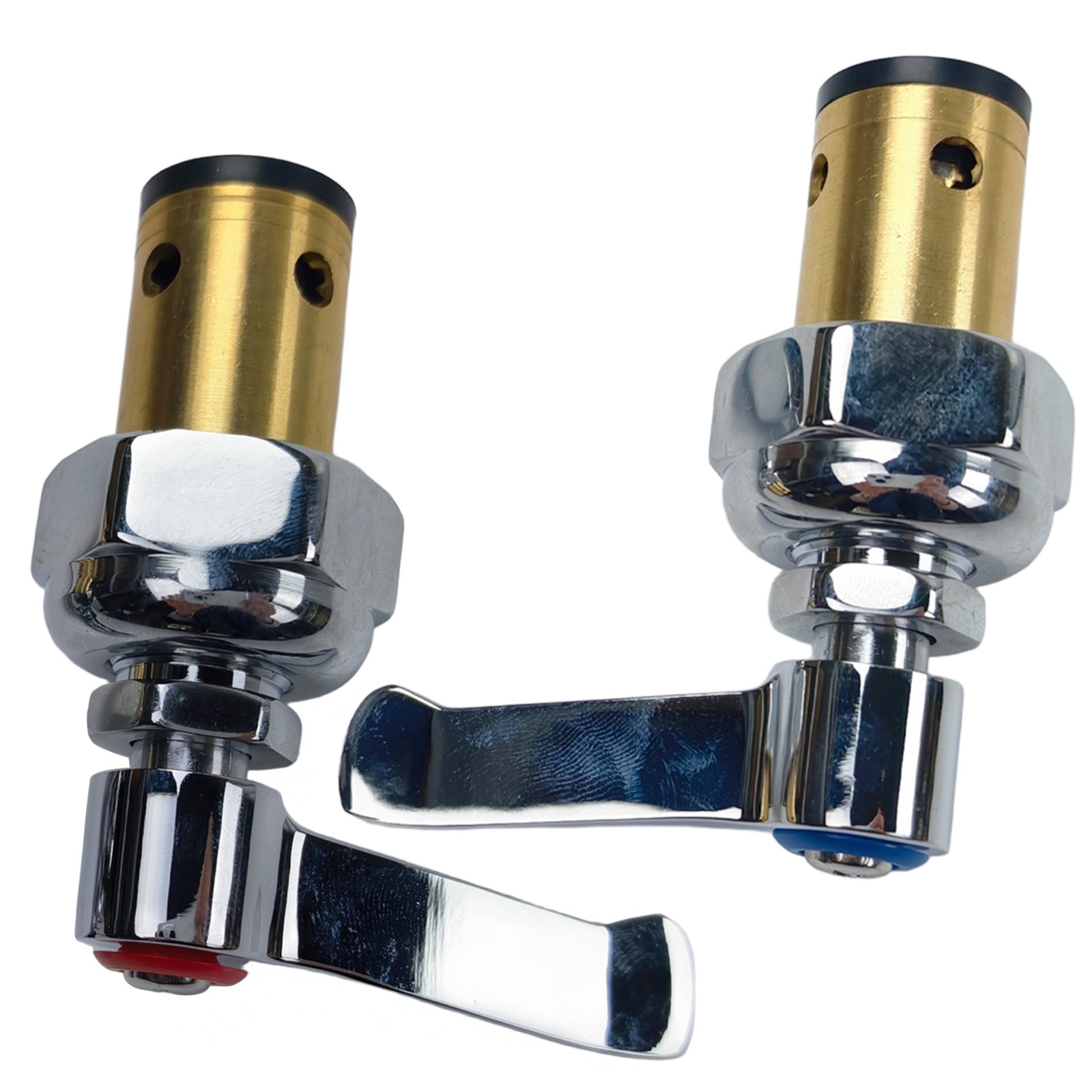 Blue&Red Handle Stem Assembly Fit T&S Brass Faucets Replace 002713-40 002714-40