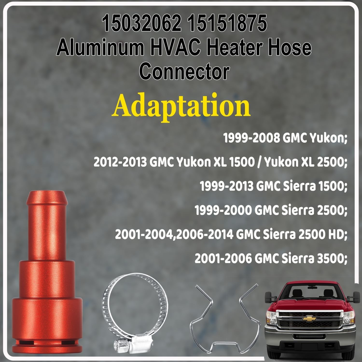 For Upgraded 15032062 800-409 Aluminum HVAC Heater Hose Connector Replacement