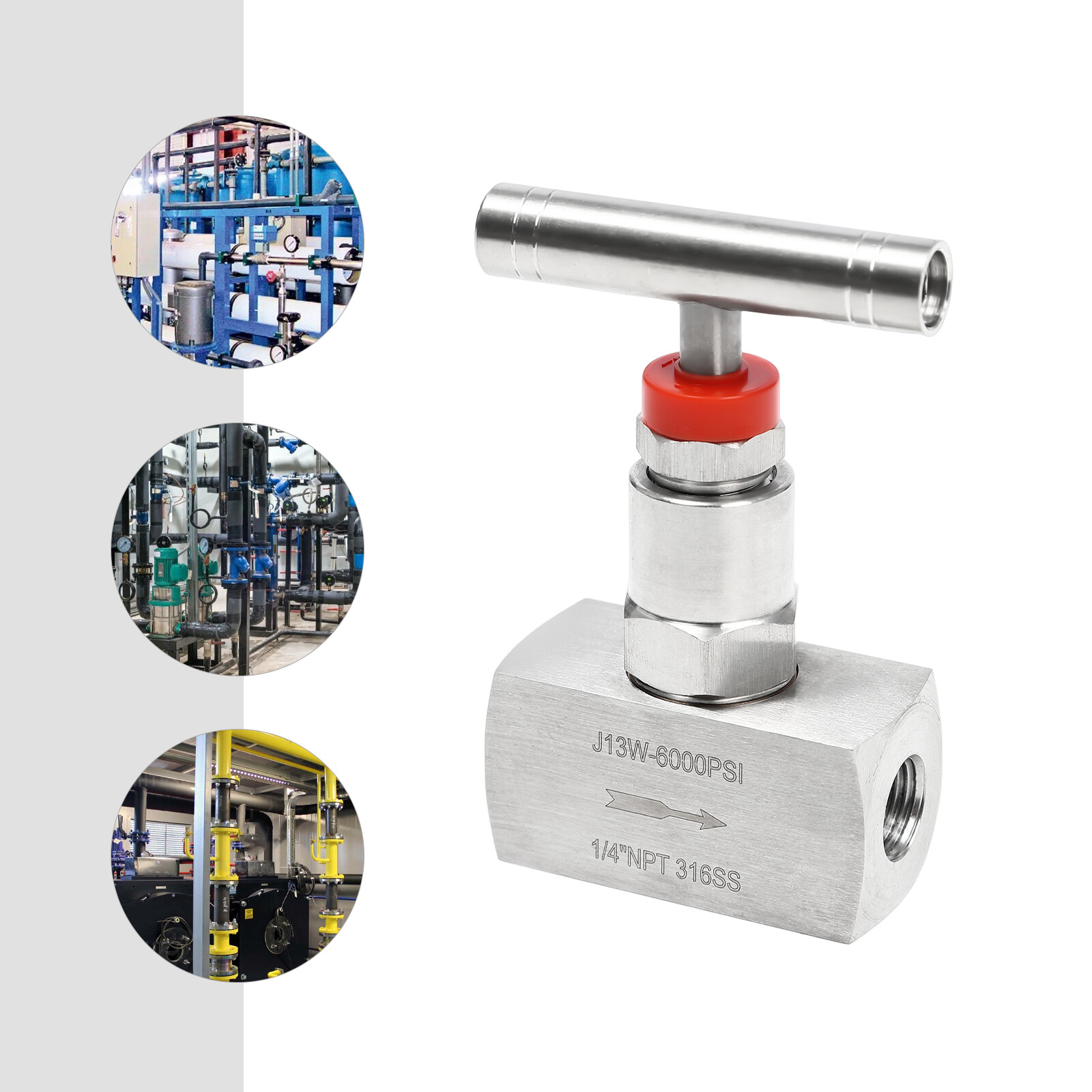 6000PSI Straight Needle Valve Hydraulic Flow 1/2″ NPT Female Hydraulic Precision