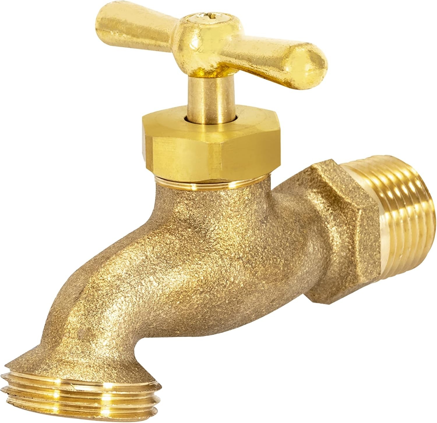 Brass Hose Bibb 12 Inch Outdoor Hose Valve Durable Garden Spigot Irrigation