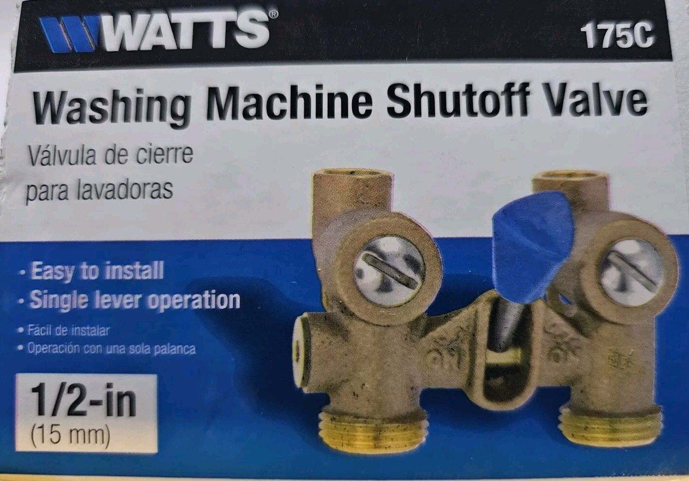 Watts 1/2 in. Bronze Sweat x MHT Washing Machine Shutoff Valve
