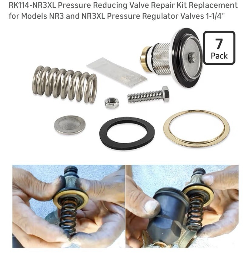 RK114-NR3XL Pressure Reducing Valve Repair Kit for Zurn Wilkins 1-1/4″ NR3 NR3XL