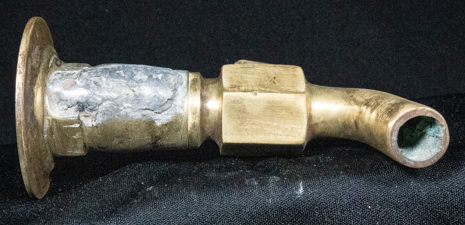 SOLID BRASS WATER FAUCET SPIGOT INDOOR OUTDOOR VINTAGE