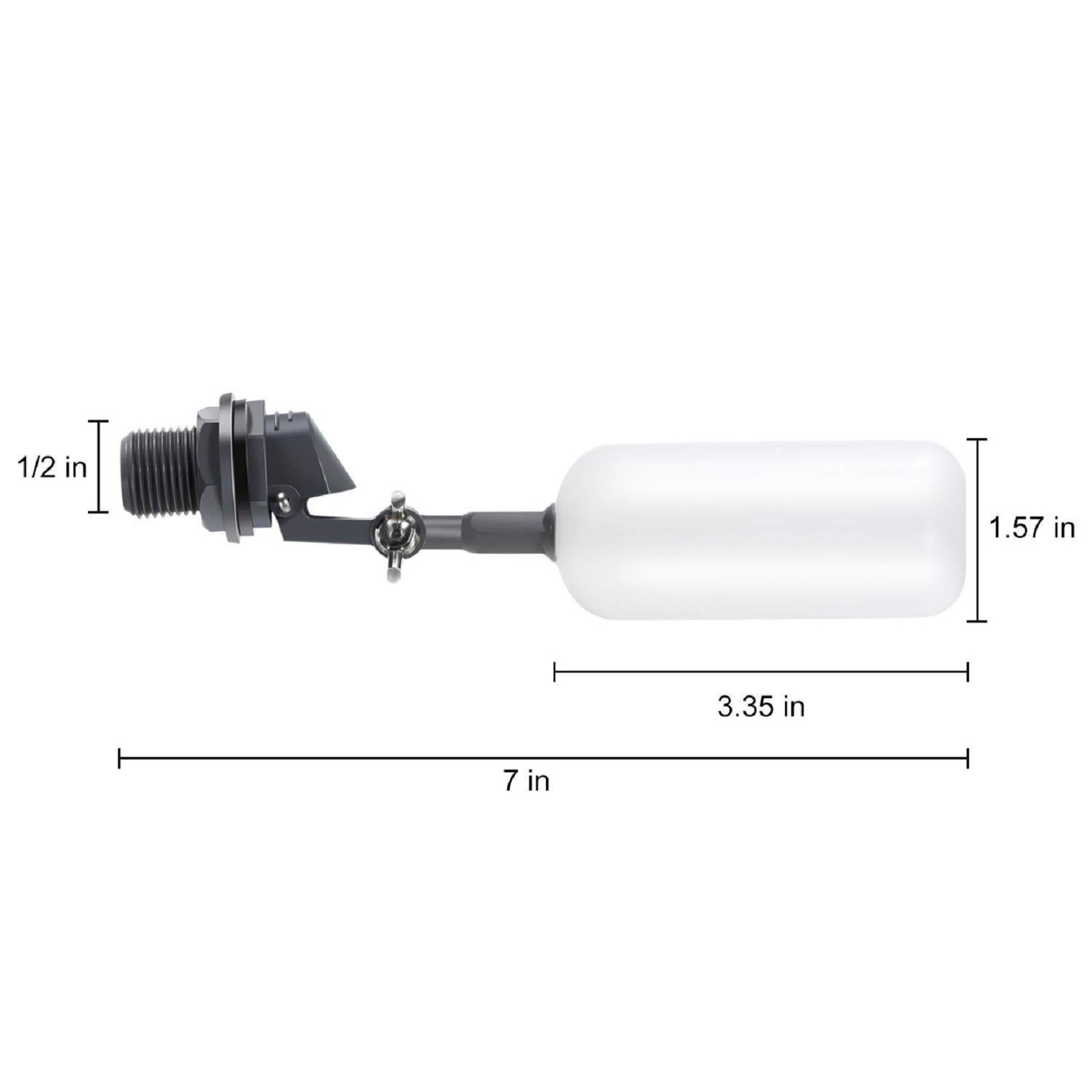 (2) Float Ball Valve 1/2 Inch Supply Tube Male Automatic Fill Feed Tank Pool Spa