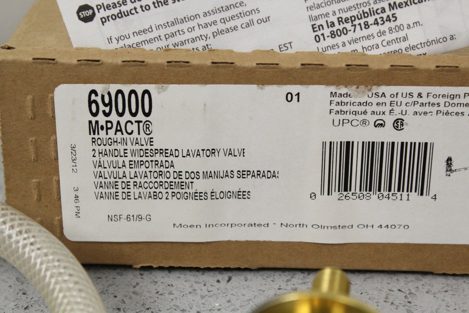 BRAND NEW Moen 69000 1/2 Inch IPS 8″-16″ Centers Widespread Faucet