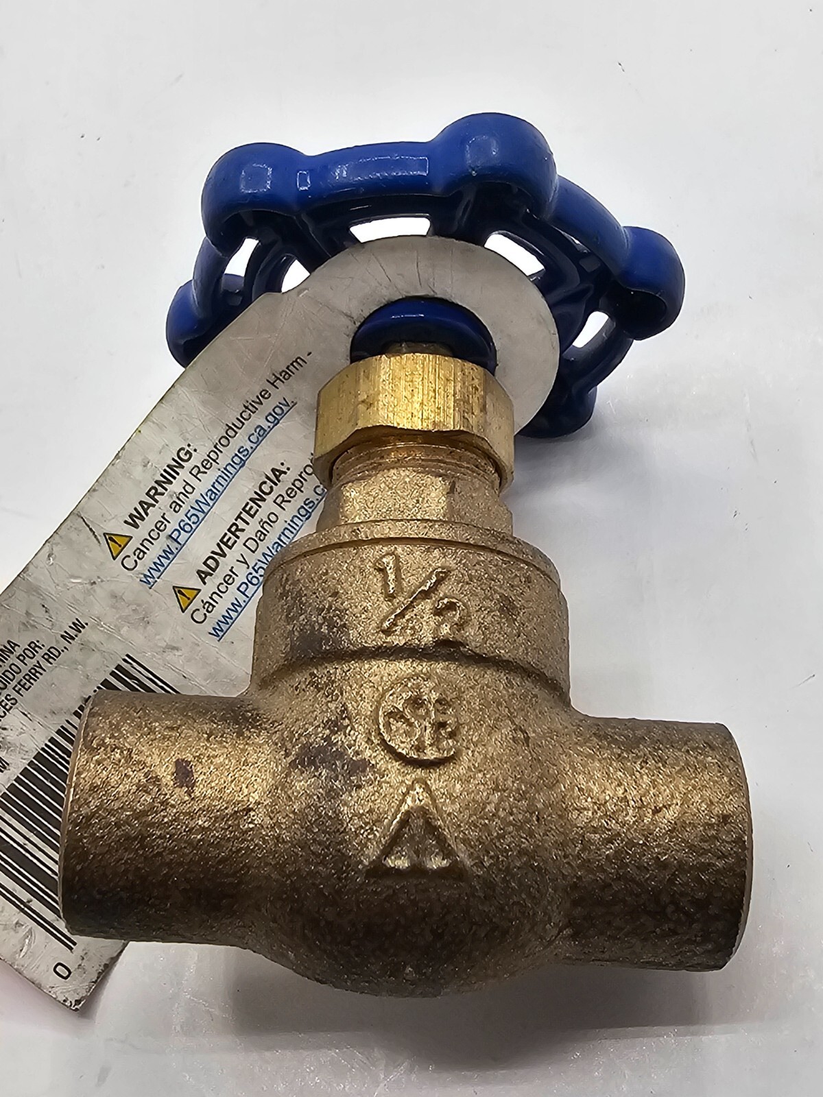 (QTY 4) Everbilt 869 142 Brass Stop & Waste Valves 1/2″