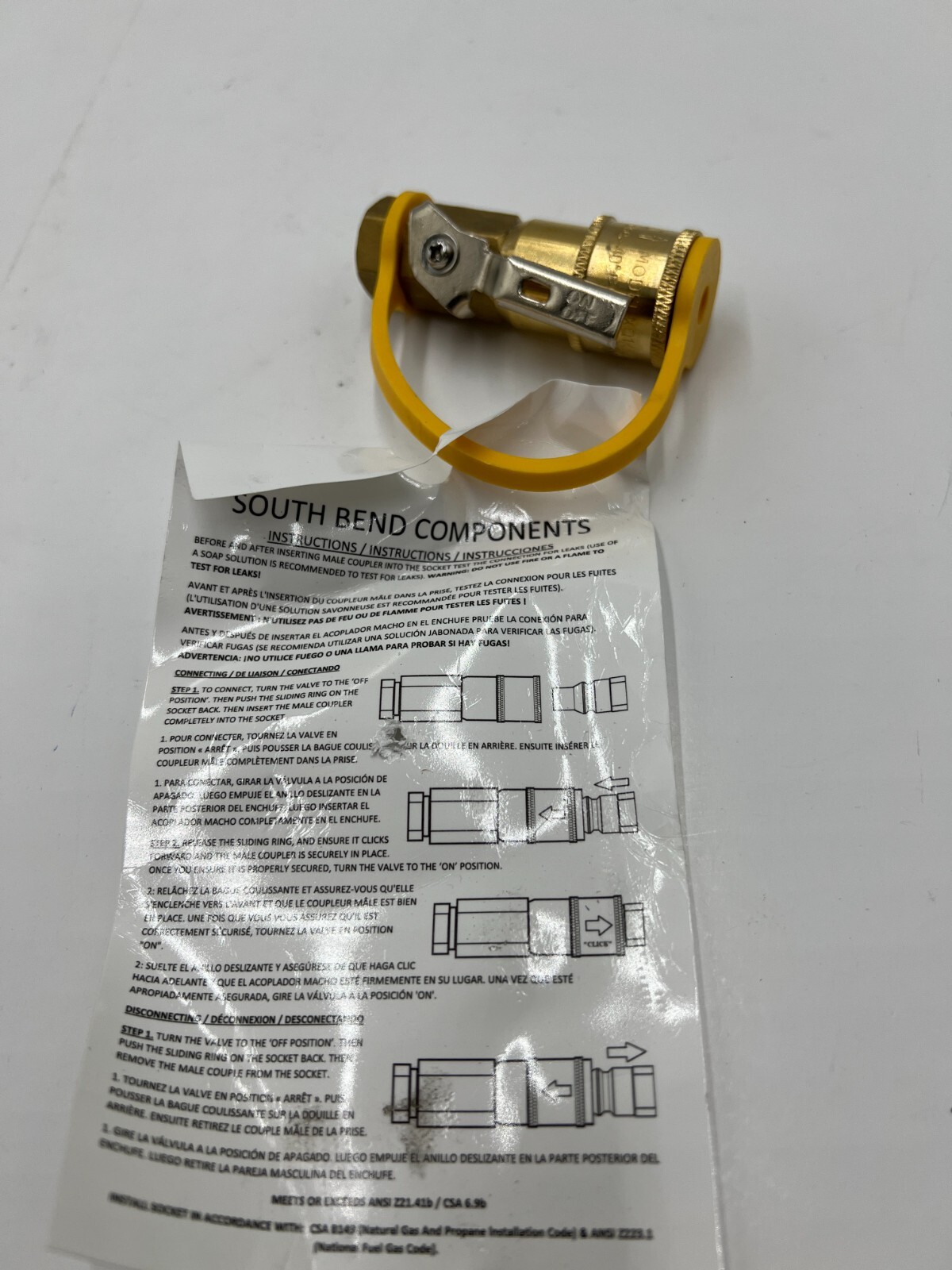 (QTY 10) South Bend XQ14 Propane Line Quick Coupler Disconnect Valve 1/2 PSI