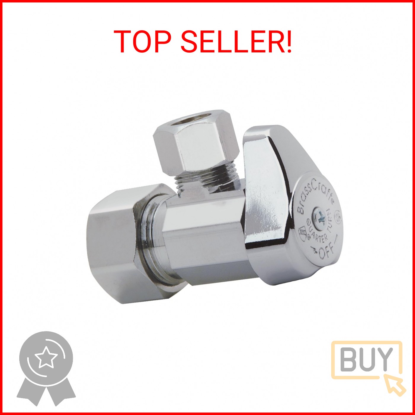 BrassCraft G2CR19X C1 1/2 in. NOM Comp Inlet x 3/8 in. OD Compression Outlet Chr