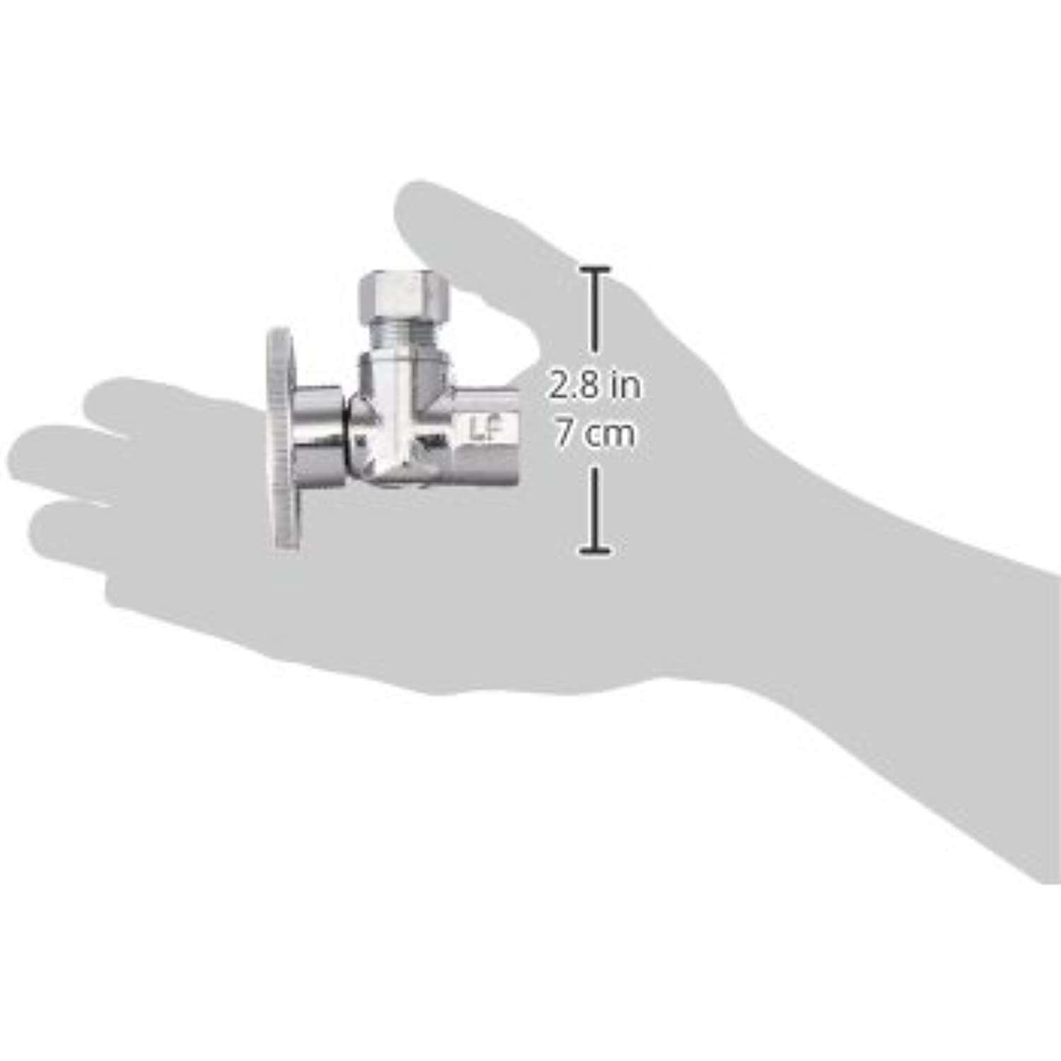 Keeney 2047PCLF 3/8-Inch FIP by 3/8-Inch O.D. Lead Free Quarter Turn Angle