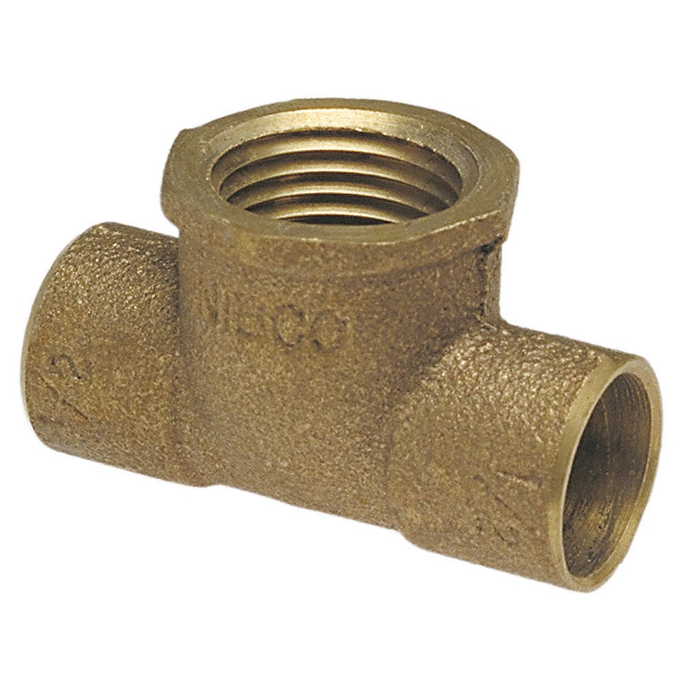NIBCO 712R 1/2X1/2X1/4 Reducing Tee,Cast Bronze,1/2″,CxCxFNPT 36N513