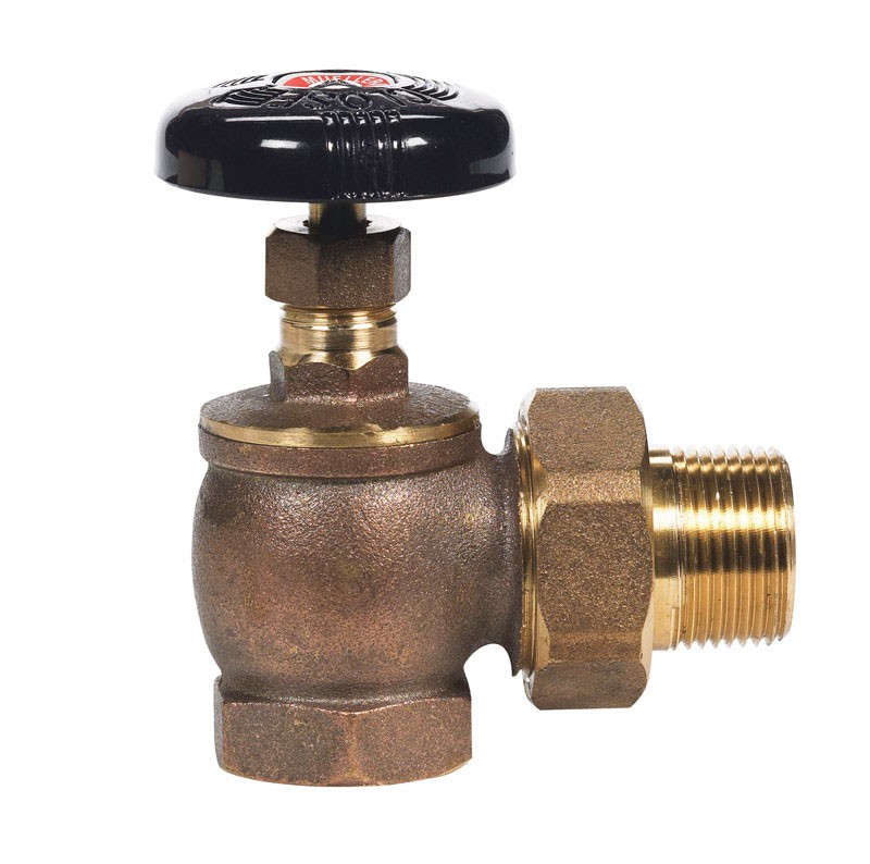 B & K Products Brass Steam Radiator Valve Angle 1-1/4 FPT x 1-1/4 MPT in. with H