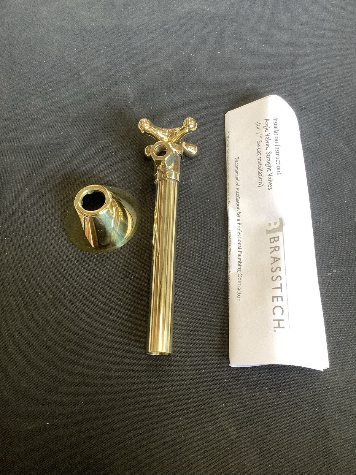 Brasstech 1/2” Angle Valve Kit. Polished Brass. 416X/03N E4