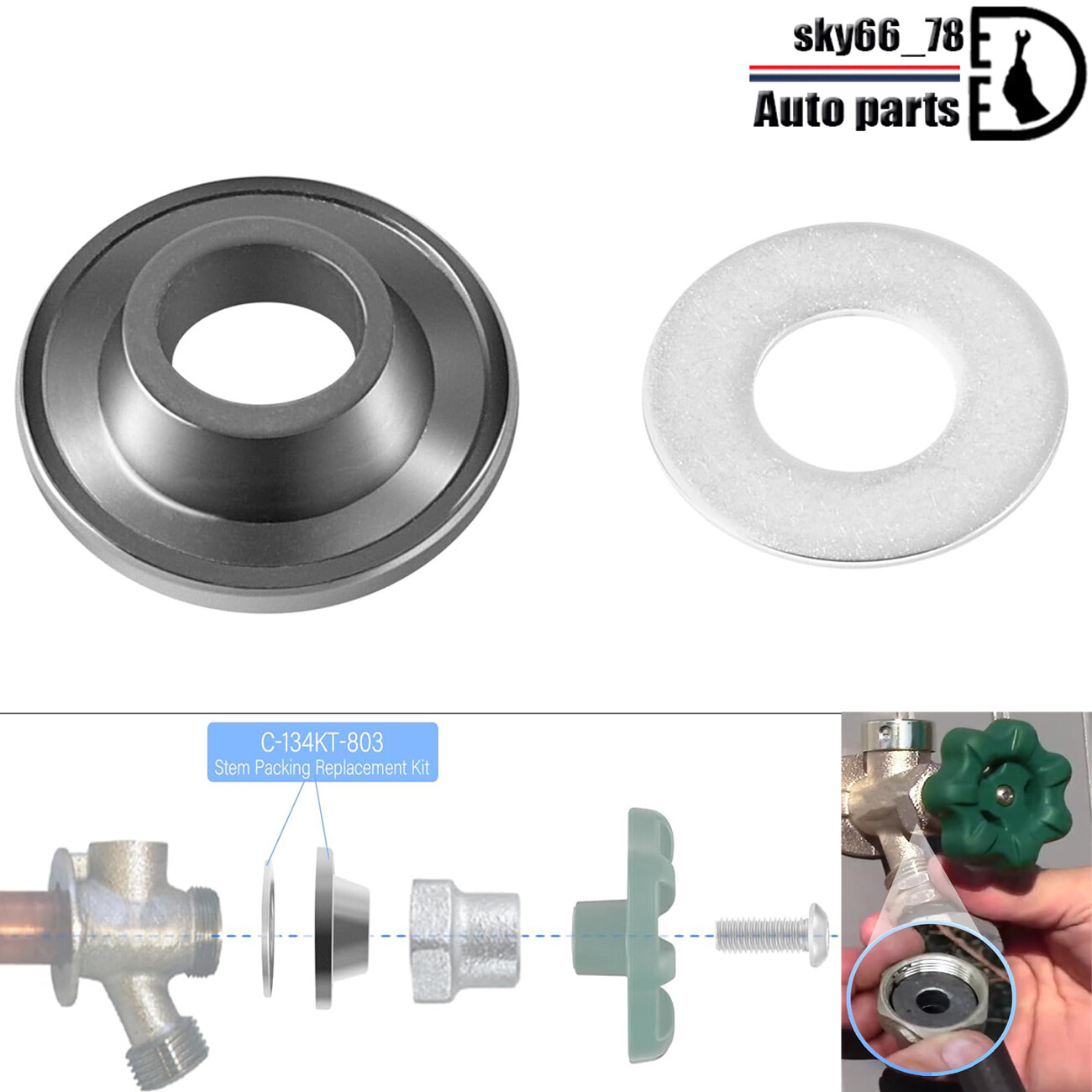 C-134KT-803 Stem Packing Replacement Kit for Prier C-134/135/144/154/434/P-164
