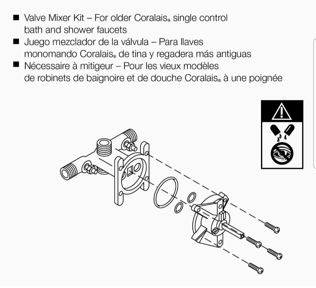 Kohler GP71969 Valve Mixer Kit for Coralais Single Control Shower Genuine Part