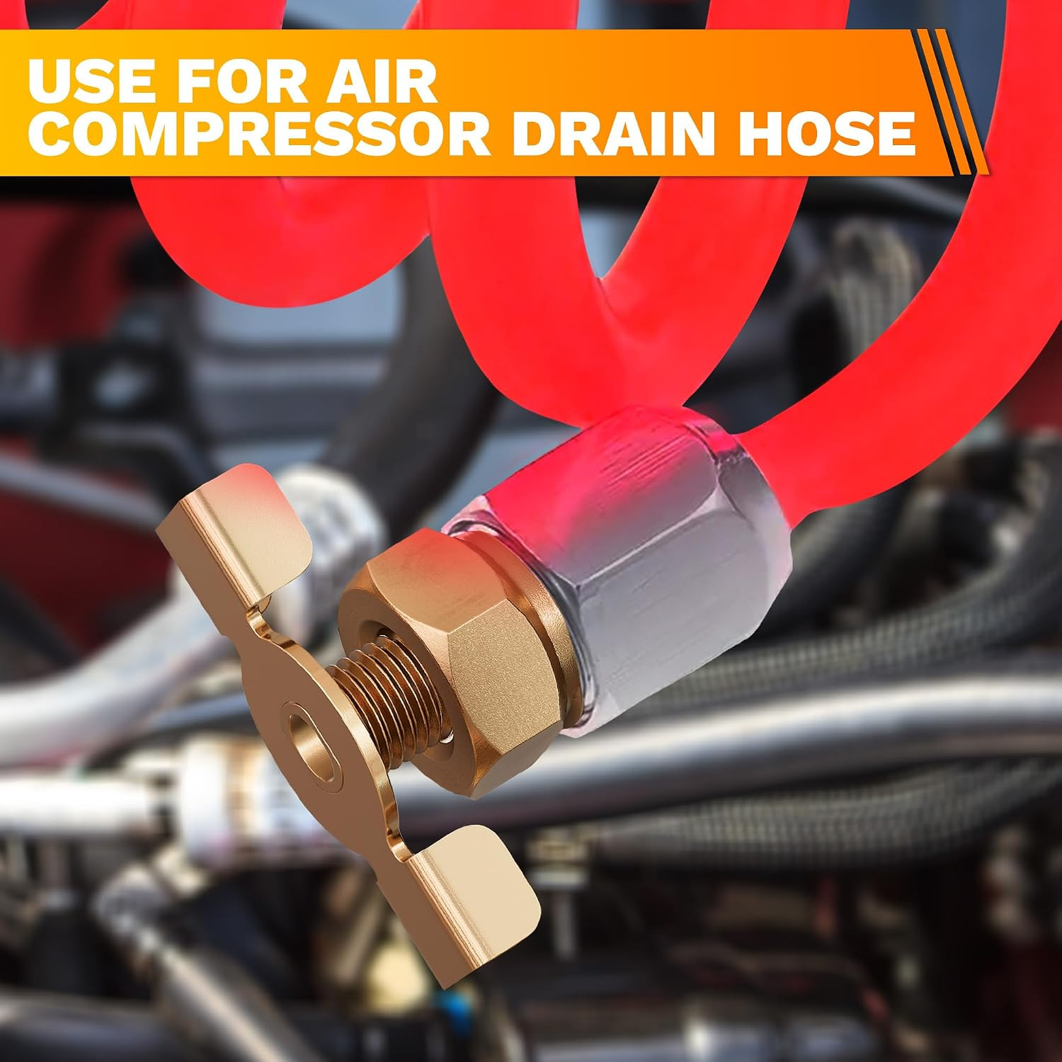 Air Compressor Drain Valve 1/4 – Moisture Drain Petcock, NPT Male Solid Brass Ai