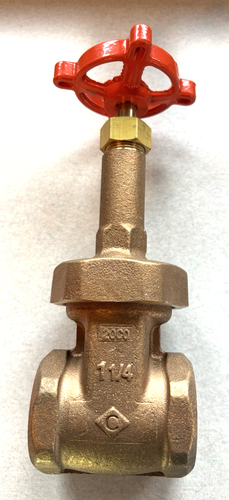 STOCKHAM B-120 1-1/4″ GATE VALVE, 150SWP, 300 CWP, BRASS BODY, THREADED