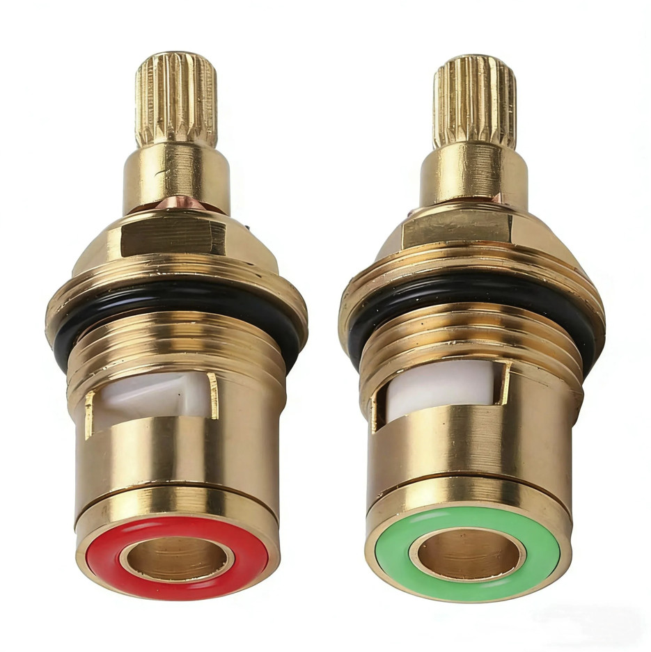 2pcs Brass Ceramic Faucet Valve Replacement Cartridge Tap Repair – NEW