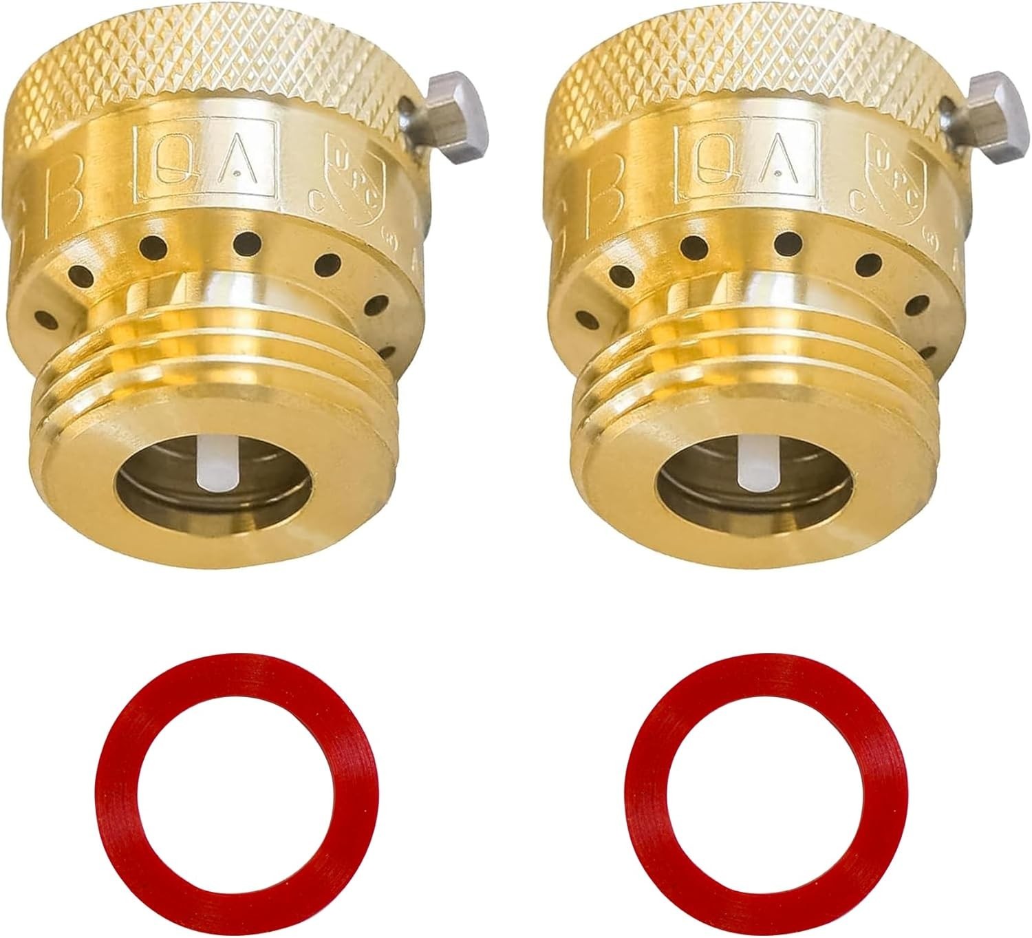 2 Pack Faucet Vacuum Breaker, 3/4 Inch Solid Brass Hose Bib Backflow Prevente…