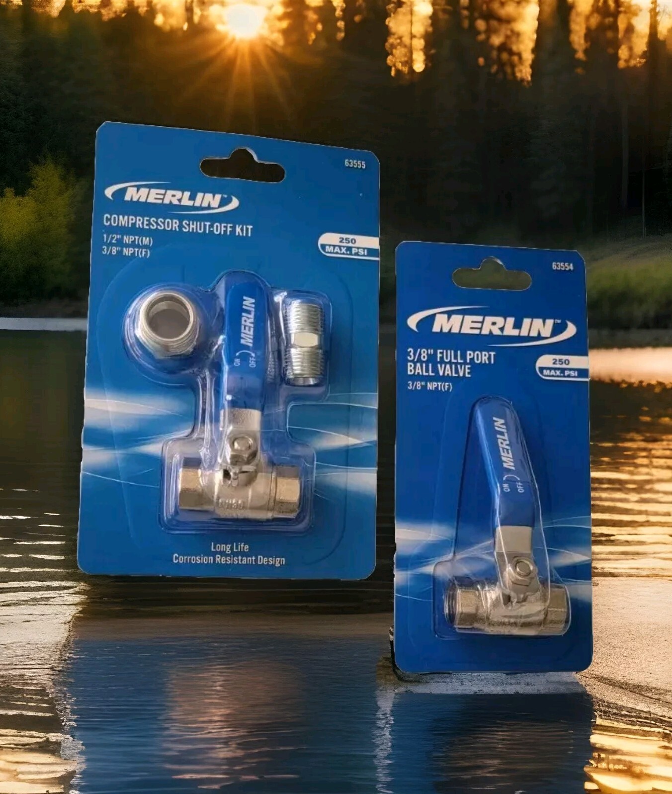 Merlin 3/8″ full port ball valve and Compressor shut-off kit 3/8″/1/2″