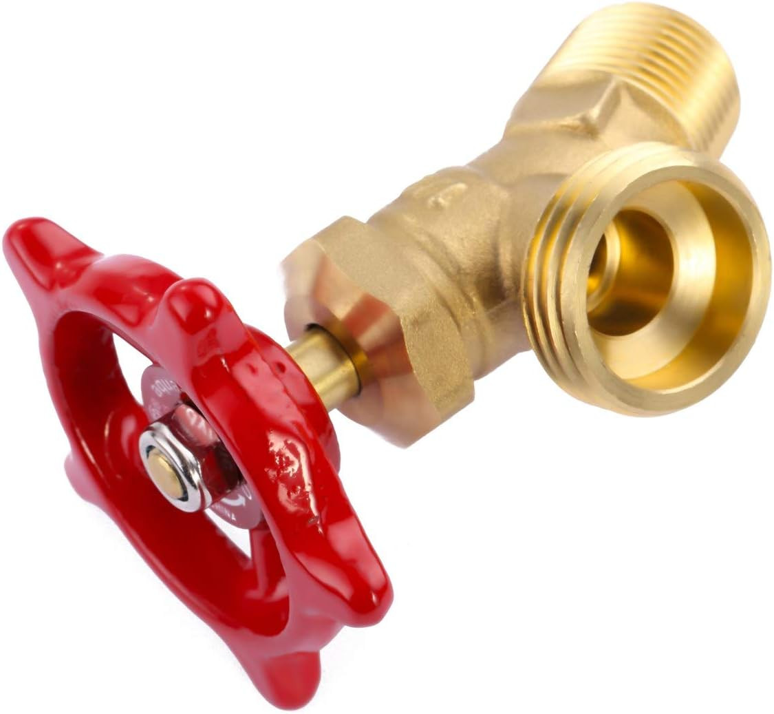 Solid Brass Backyard 65 Degree Elbow Stop Valve Hose Bibb Solder NPT 1/2″ Male T