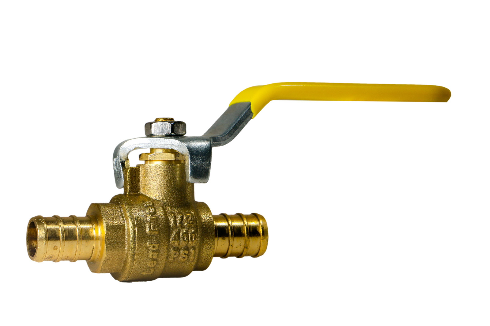 10 PIECES 1/2″ PEX BRASS SHUT OFF BALL VALVE FULL PORT (LEAD-FREE)