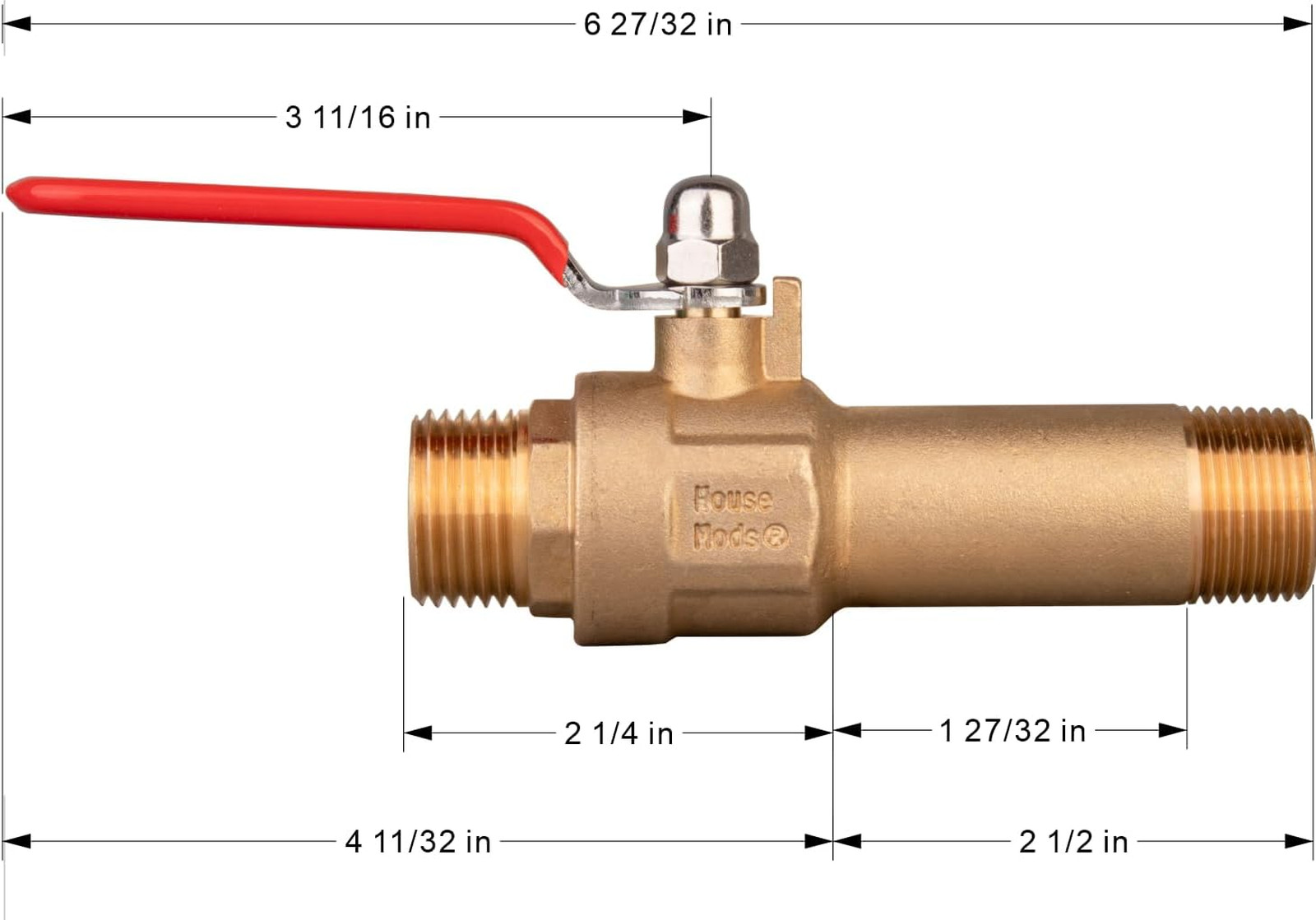 HMP012 Full Port Water Heater Straight Drain Valve(LF Compliant Brass, 3/4