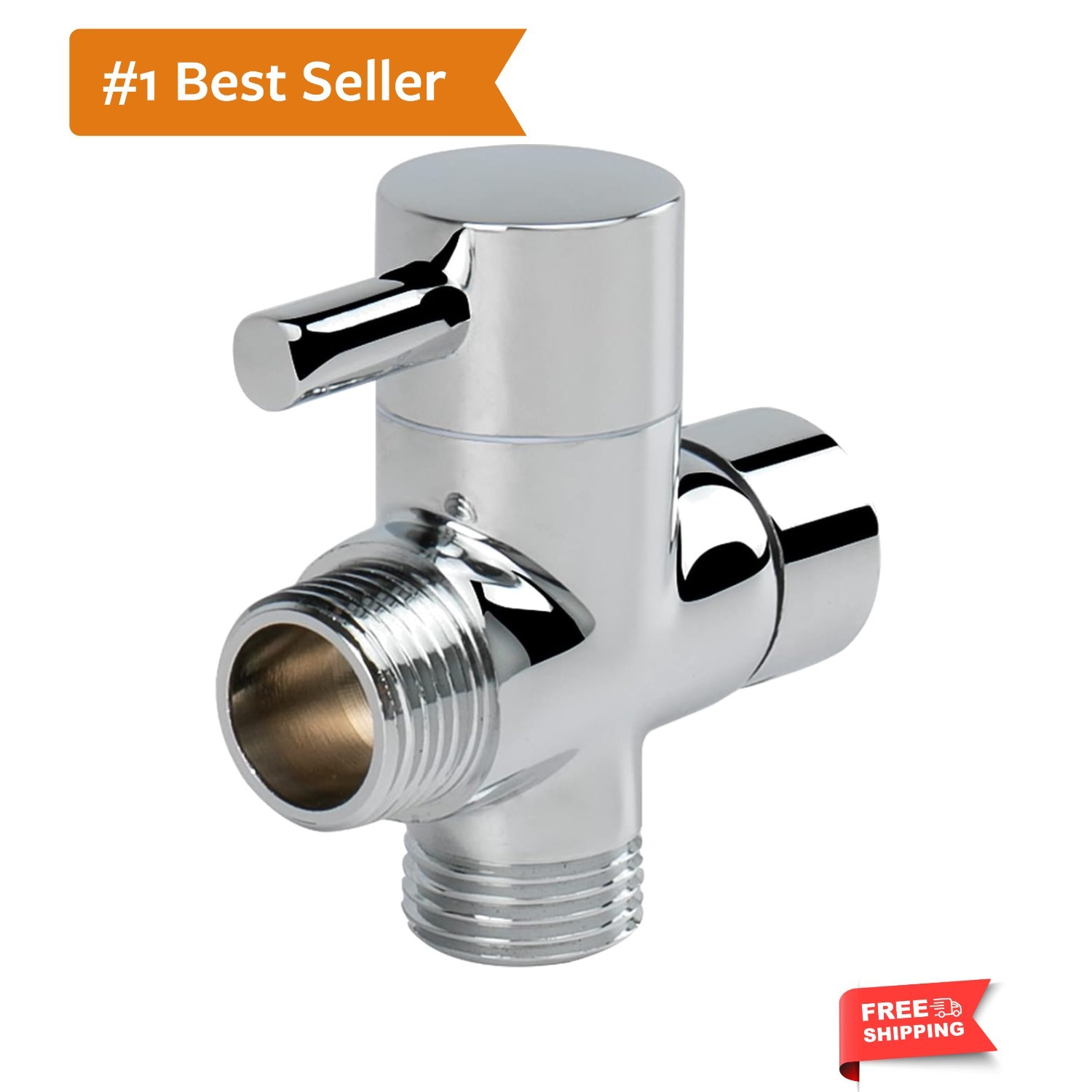 Solid Brass G1/2″ Shower Arm All Metal Universal 3-Way Diverter Valve for Han…