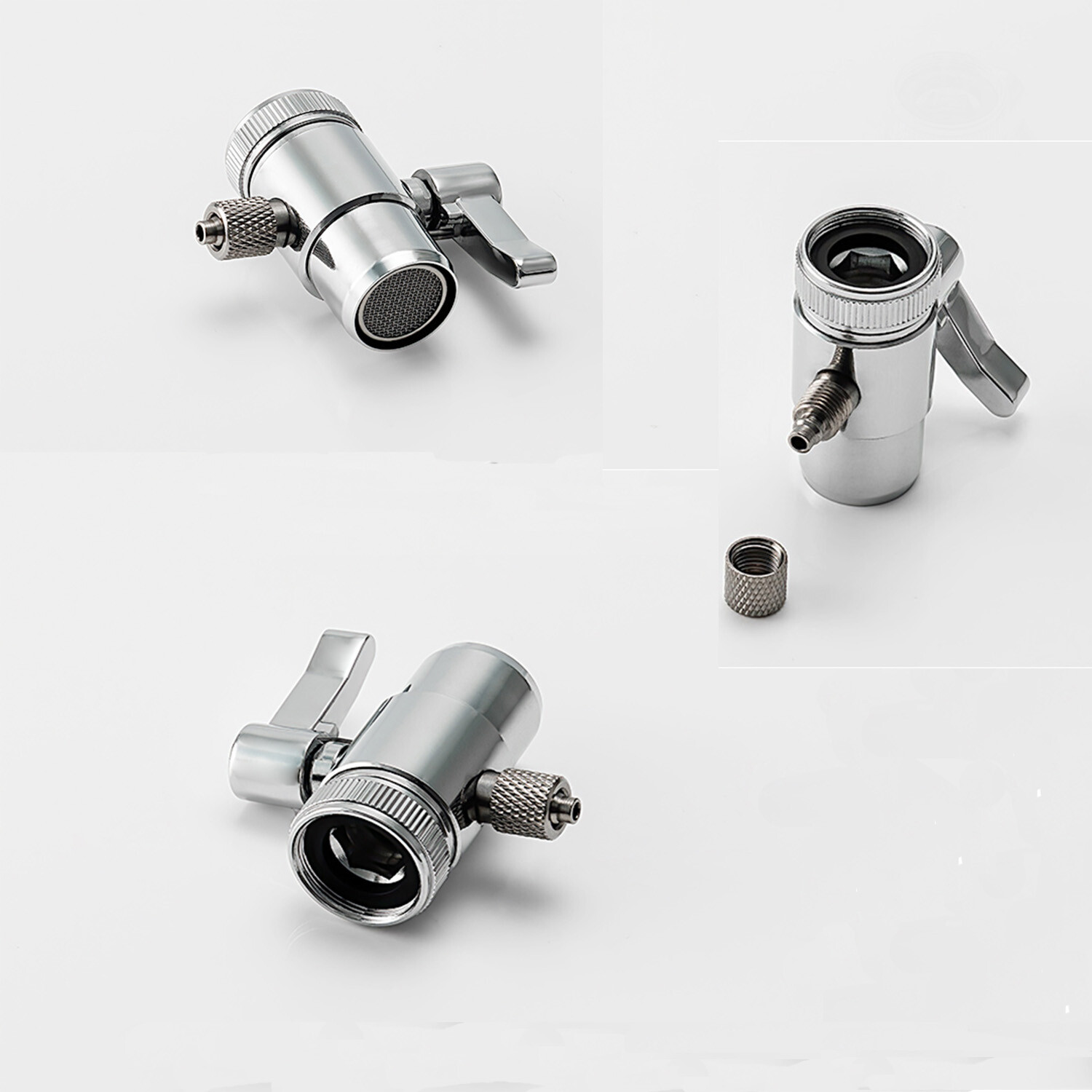 1/4“ 3/8” Adapter Diverter Valve for Kitchen Bathroom Sink Faucet Water Filter