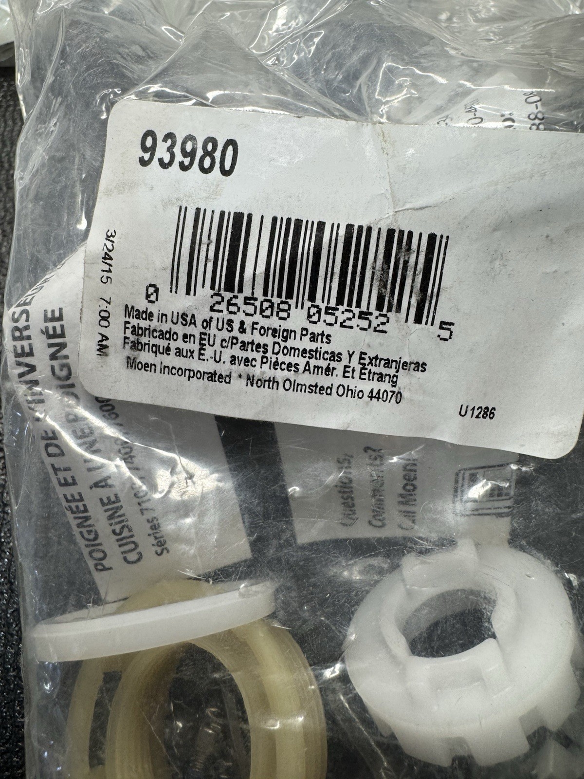 NEW! GENUINE MOEN REPAIR LOT! 1222B 1248 1225B 12 MADE IN USA!