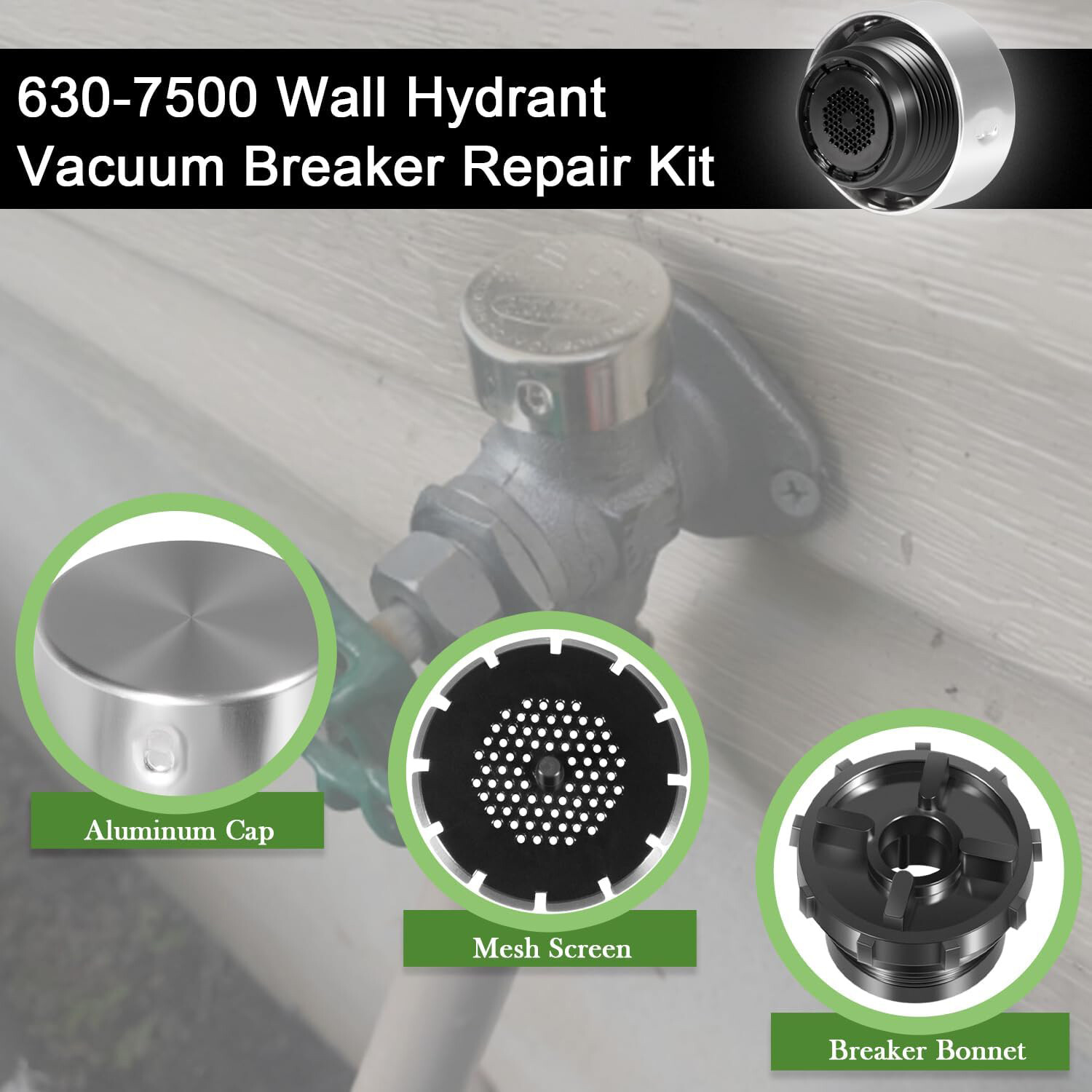 2-Pack 630-7500 Vacuum Breaker Repair Kit for Mansfield 400/500 & Nibco 90 Valve