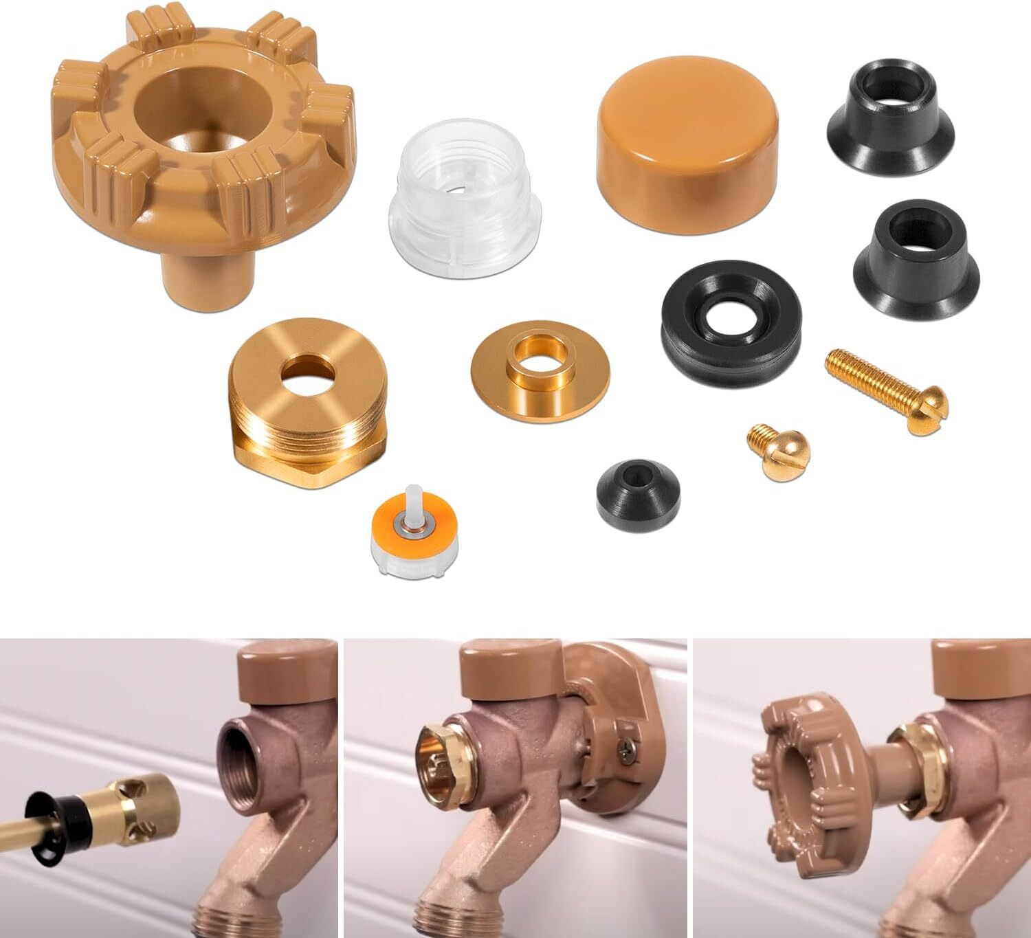 RK-17MH Repair Kit Metal Handle for Woodford Model 17 Outdoor Faucets 12Pcs