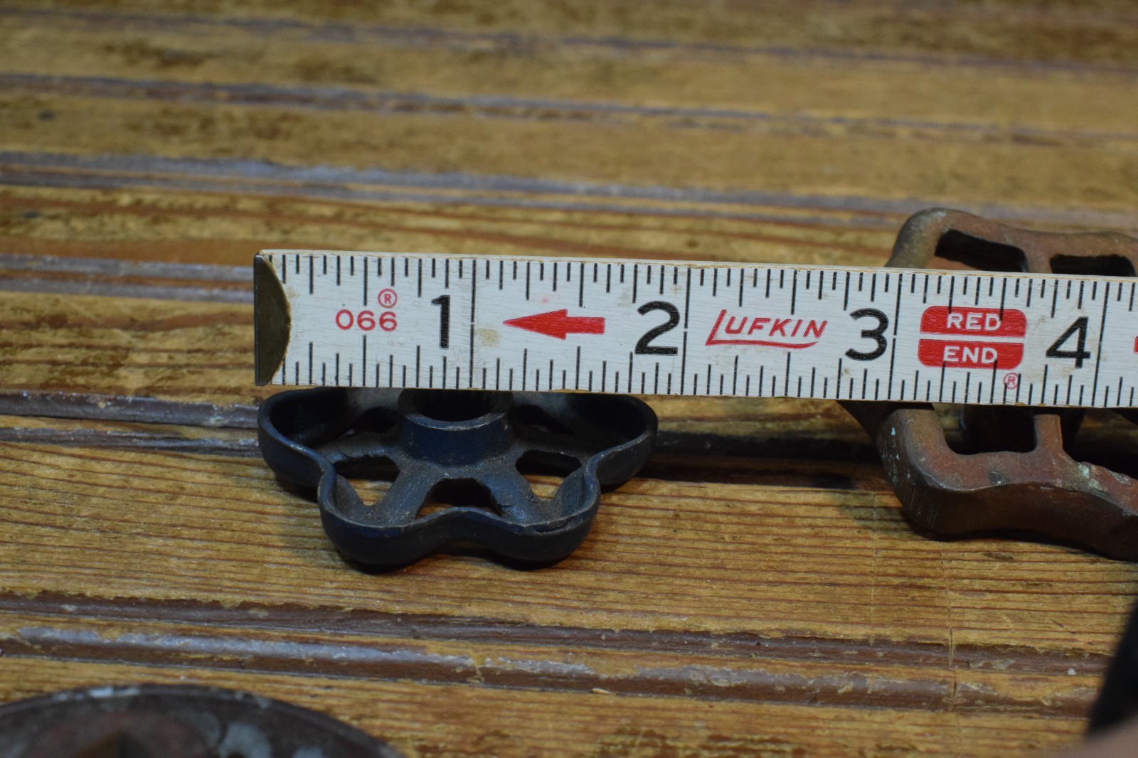 BRASS CAST IRON ALUMINUM WATER SPIGOT HANDLE 3PC LOT VINTAGE 1970s REPLACE FIX