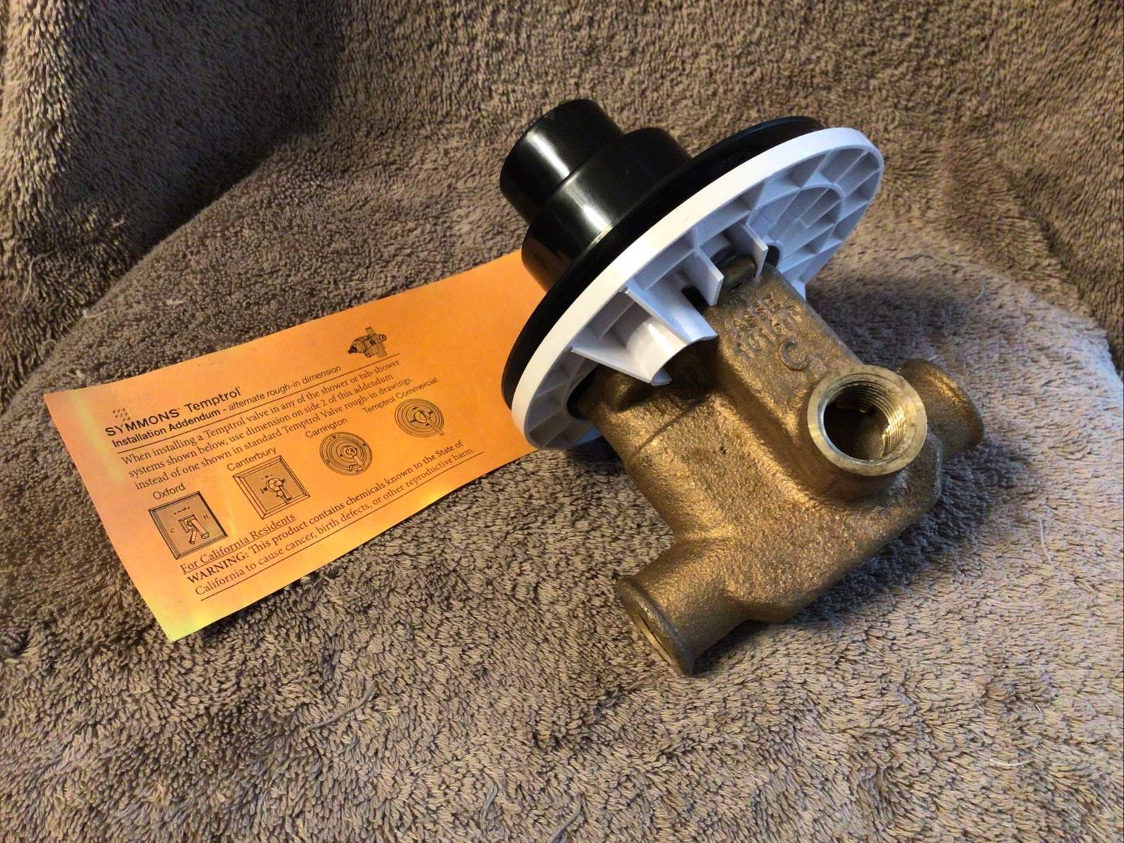 SYMMONS 1/2” IPS…BODY TEMPTROL TUB/SHOWER BODY “NEW”