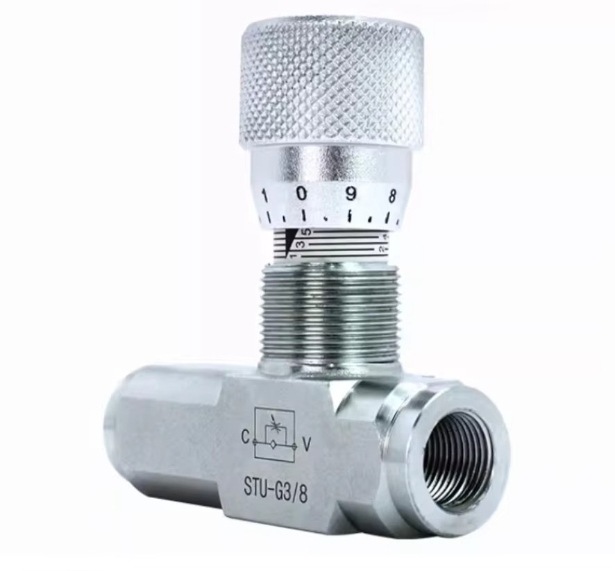 Hydraulic Flow Control Valve One Way Joint for Fluids Air Gases and Oils