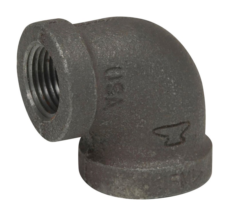 Anvil 8700124509 Black Malleable Iron 90 Degree Elbow 1/2 x 3/8 in. NPT Female